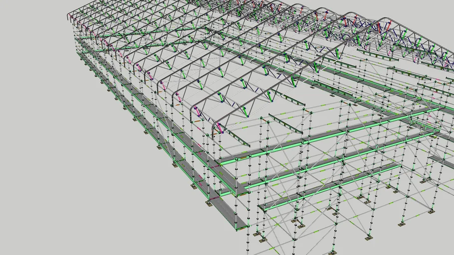 Roof truss for aspestos school