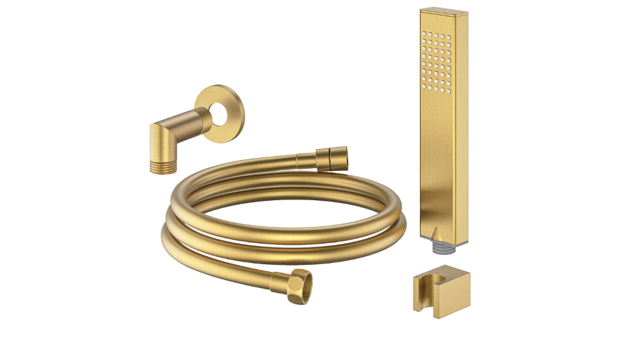 Kit Desviador Chuveiro de Teto Moderno Dourado Escovado BRACCI | B09018BG