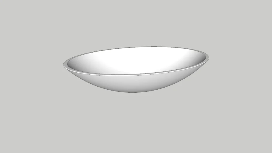 Cuba de sobrepor Oval