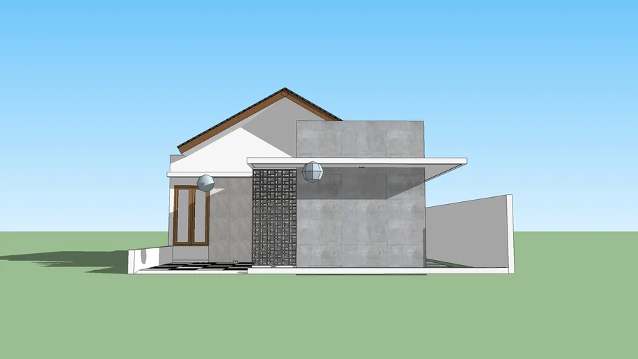 Rumah tembok roster minimalis