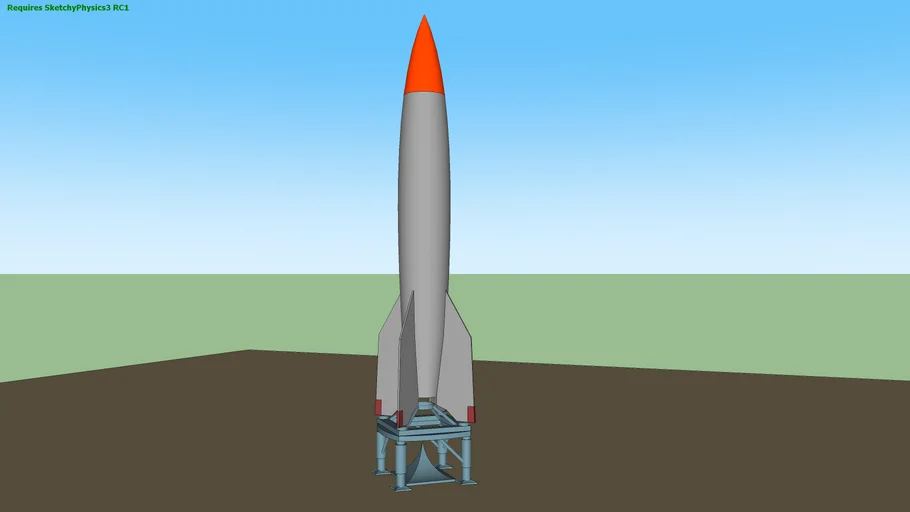Rocket with launch ramp (V2)