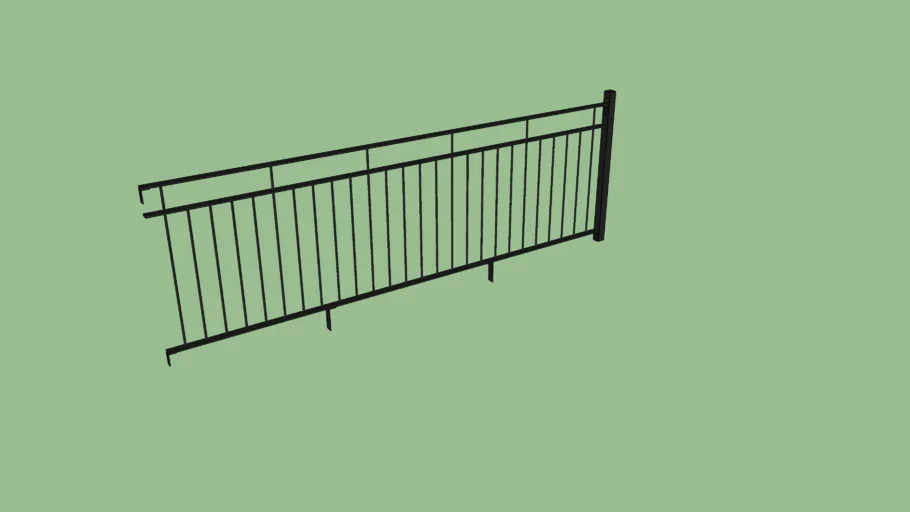 900mm high Zaun Bushberry Railings Perimeter Fencing