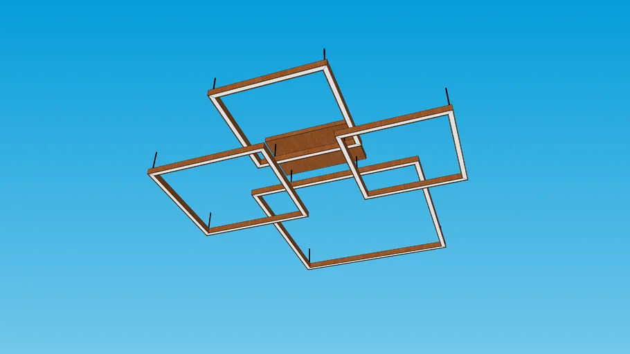 Wooden Rectangle ceiling light