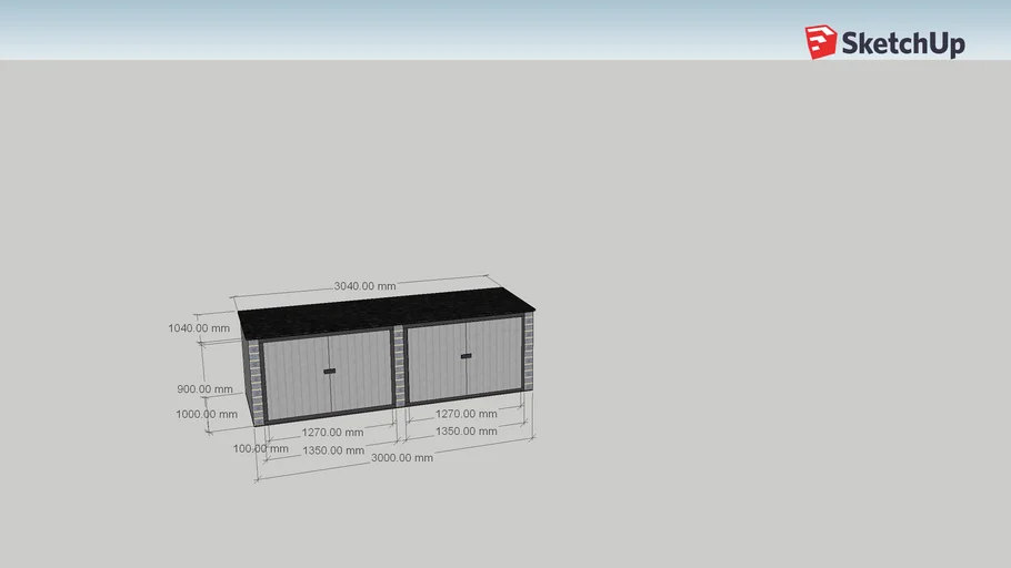 Garden Storage DIY brick and concrete top