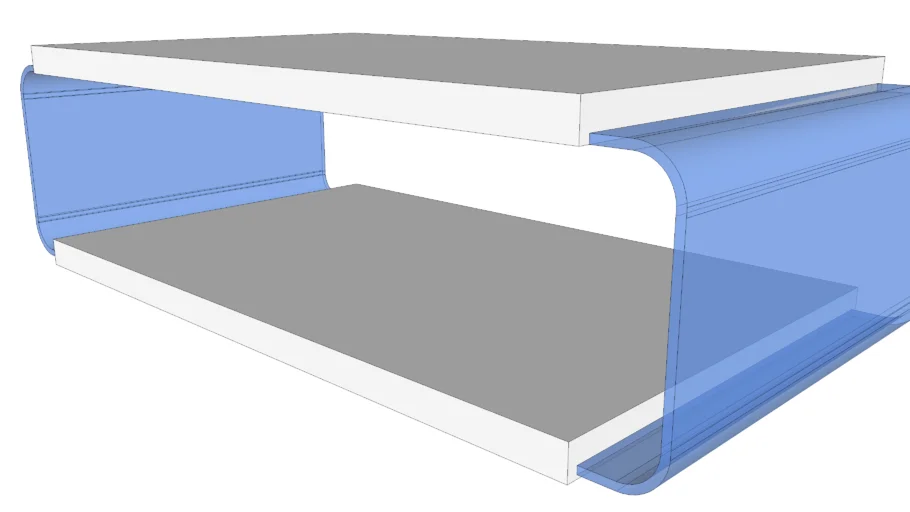 MESA DE CENTRO DE MADERA EN COLOR BLANCA CON VIDRIO