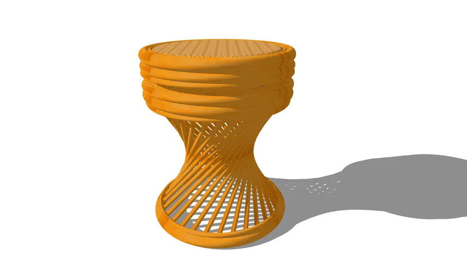 Rattan Swivel Stool