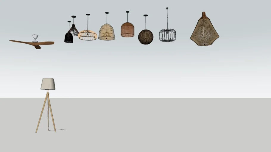 Ceiling Fan - Floor Lamp - Pendant Lights