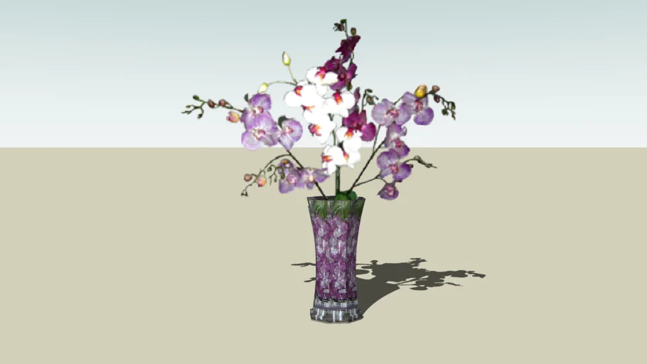 Jarrón con flores (face me 2D&3D)
