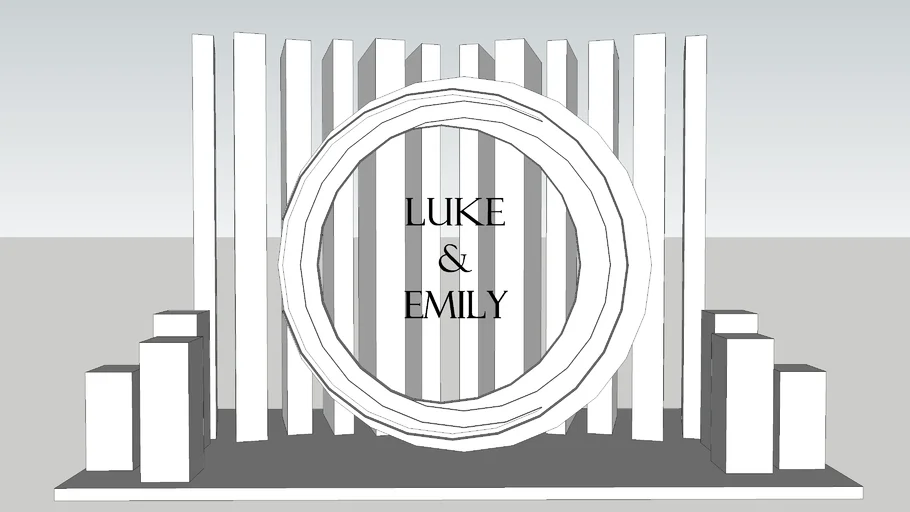 LUKE AND EMILY WEDDING BACKDROP