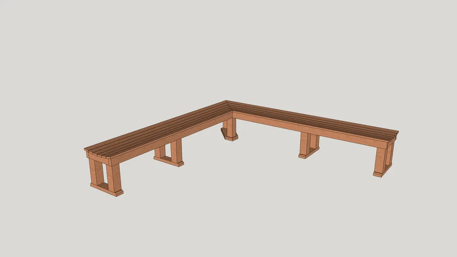 Curved corner bench