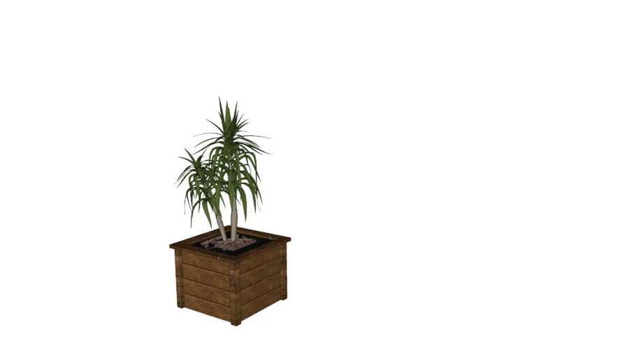 Cachepot de madeira 
