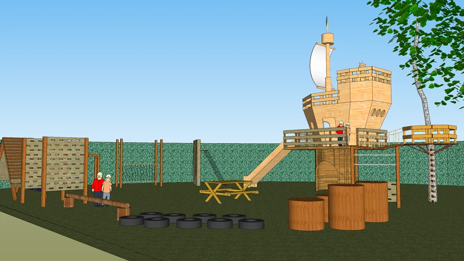 Playground boat / treehouse