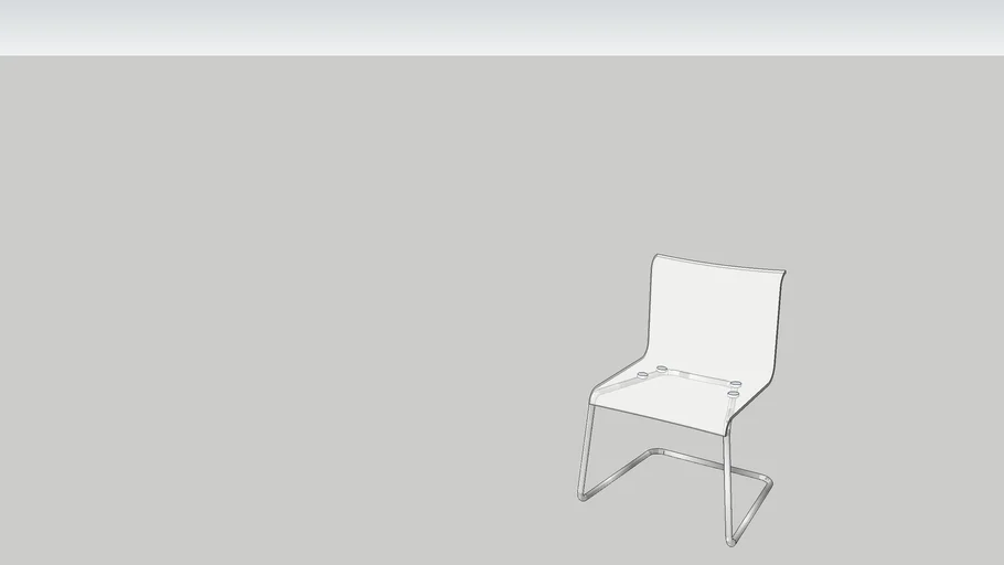 IKEA TOBIAS, silla de comedor, transparente