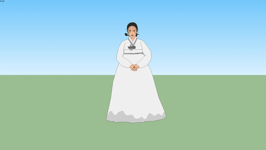 2d Joseon woman in Hanbok (한복) - Korea