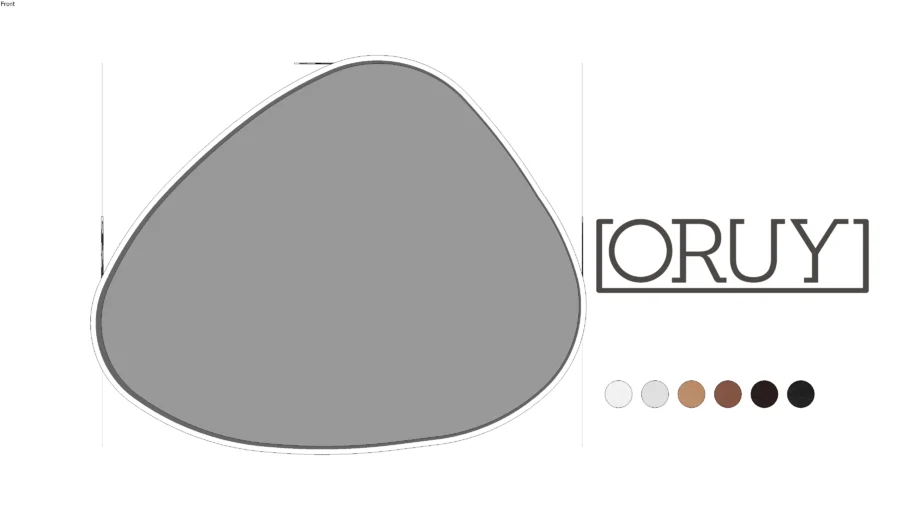 Espelho Orgânico Fiji iluminado Oruy couro organic mirror