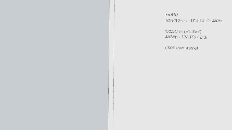 solar panel 1.95m² 420W