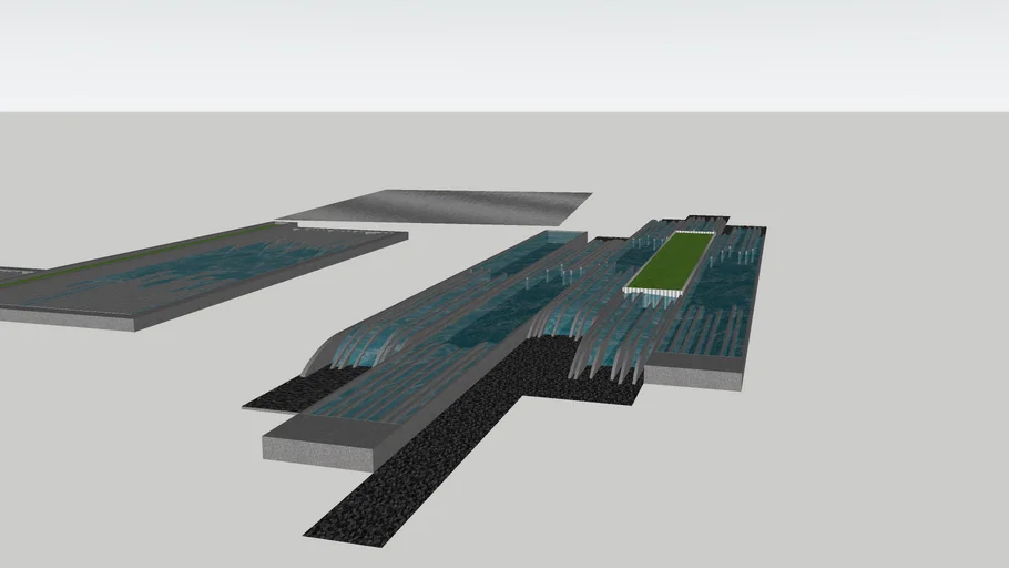 modern water feature 01 | 3D Warehouse