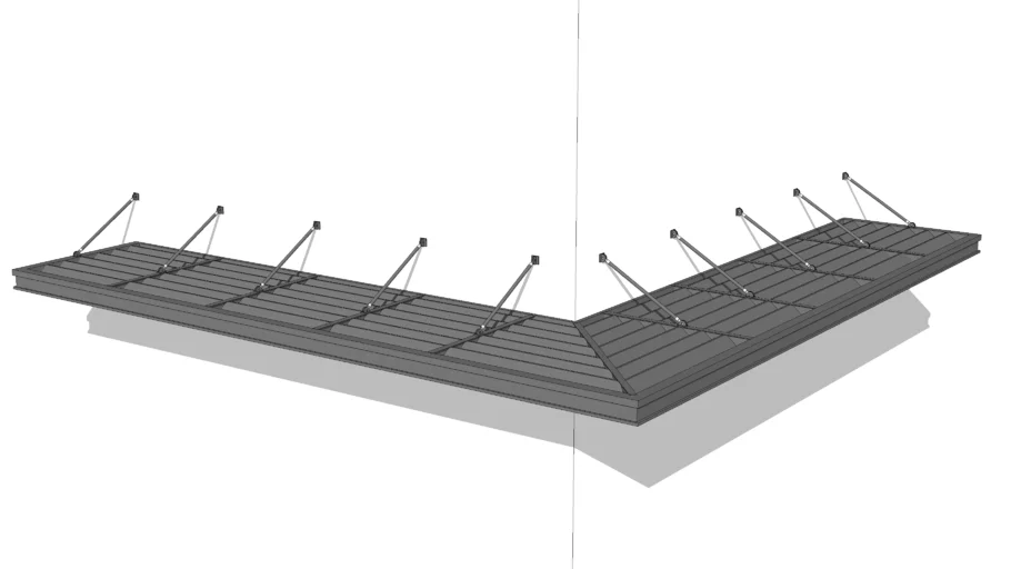 Louver Hanger Rod Canopy Corner Module