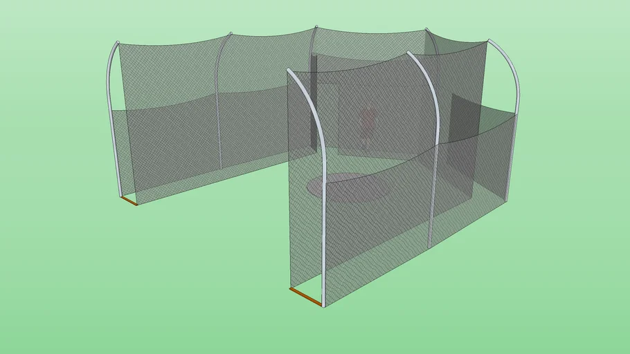 High School Discus Cage with Rear Entry