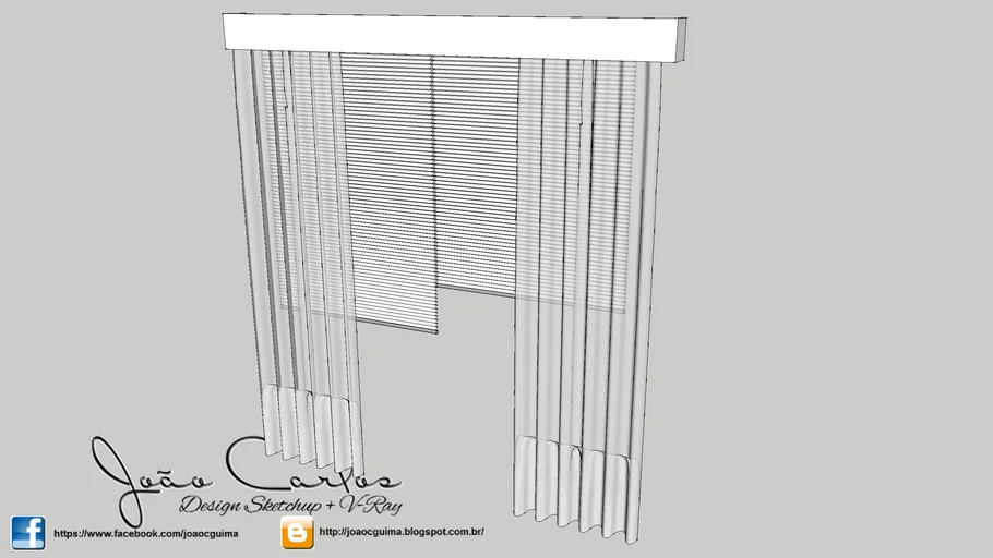 Curtain with blind