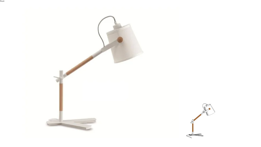Luminária de Mesa Nordica (Metal Branco) #4922 - mAntra
