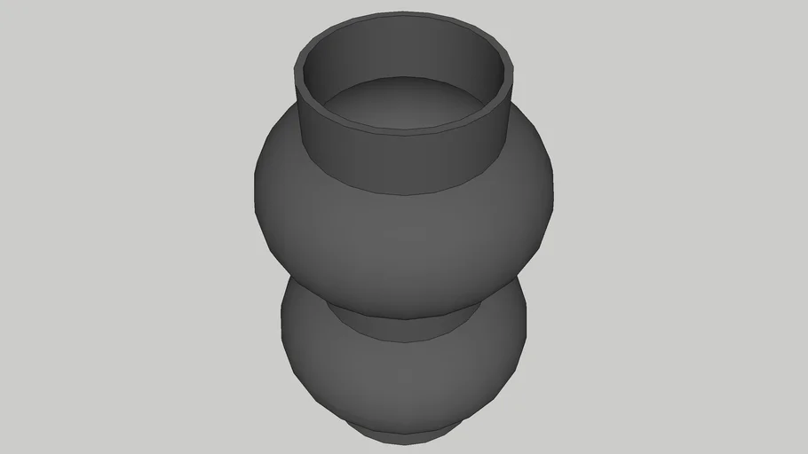 Black Ceramic Flower Vase