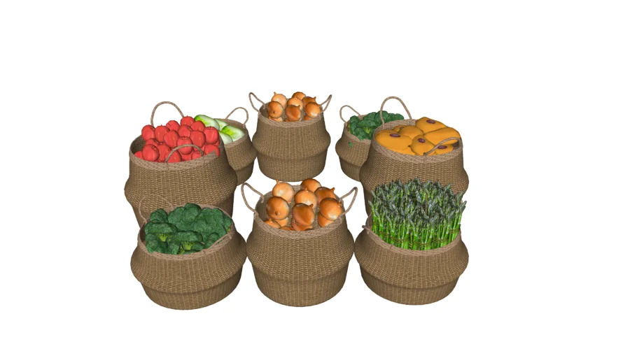 Baskets with veggies