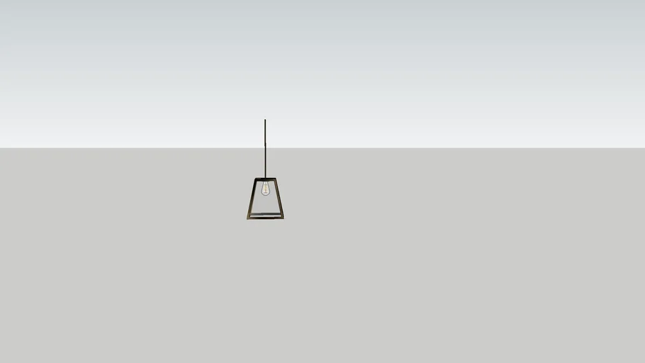 Pendant Light with Metal Frame and Glass