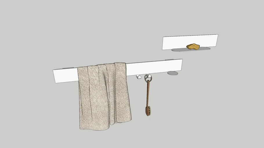 ARBI ARREDOBAGNO | Reed Wall Shelf with Decor