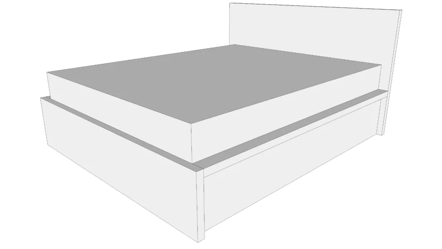 MALM bed ottoman 160x200 white