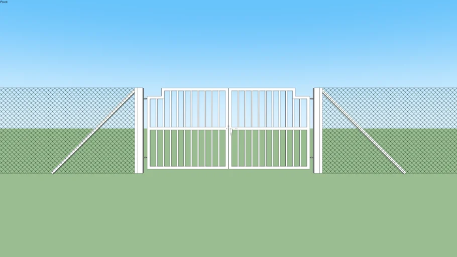 complete chain link fencing with gate