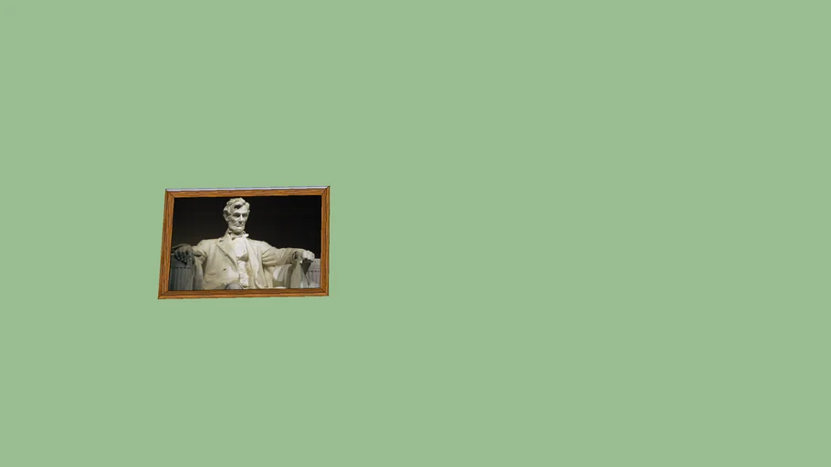 Lincoln Memorial With Wood Picture Frame