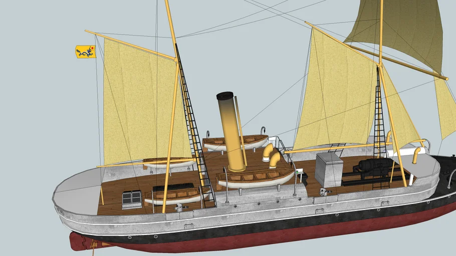 大清帝国水师 镇北级蚊子船 Qing imperial navy zhenbei class gunboat