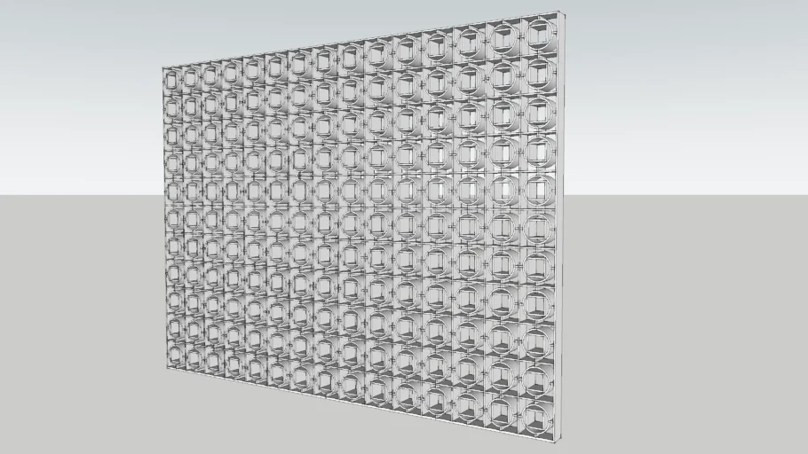 Glass Screen with Geometric Pattern