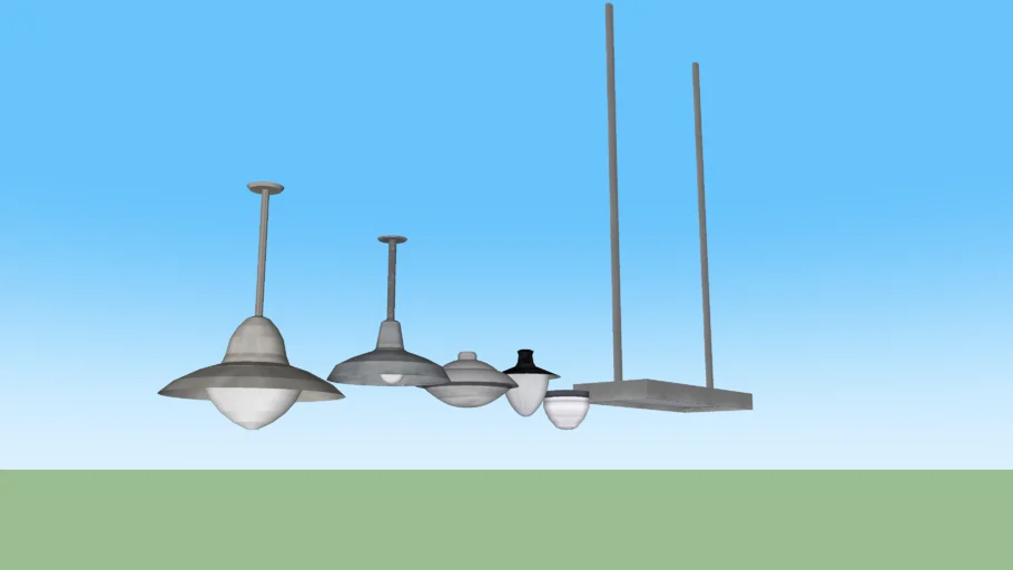 Outdoor ceiling light set