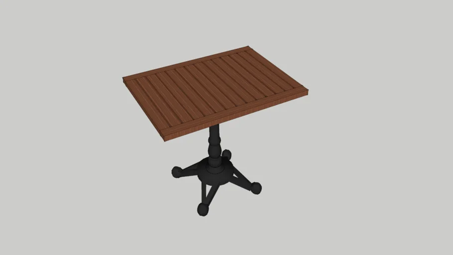 Wood and metal table