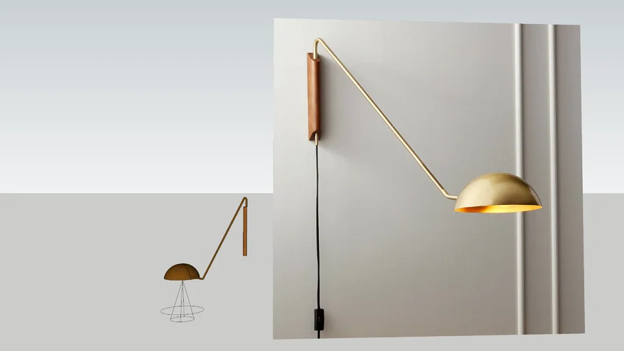 CB2 - MANTIS SWIVEL WALL SCONCE BRASS