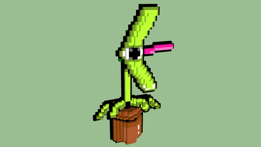 3D pixelled Feed Me