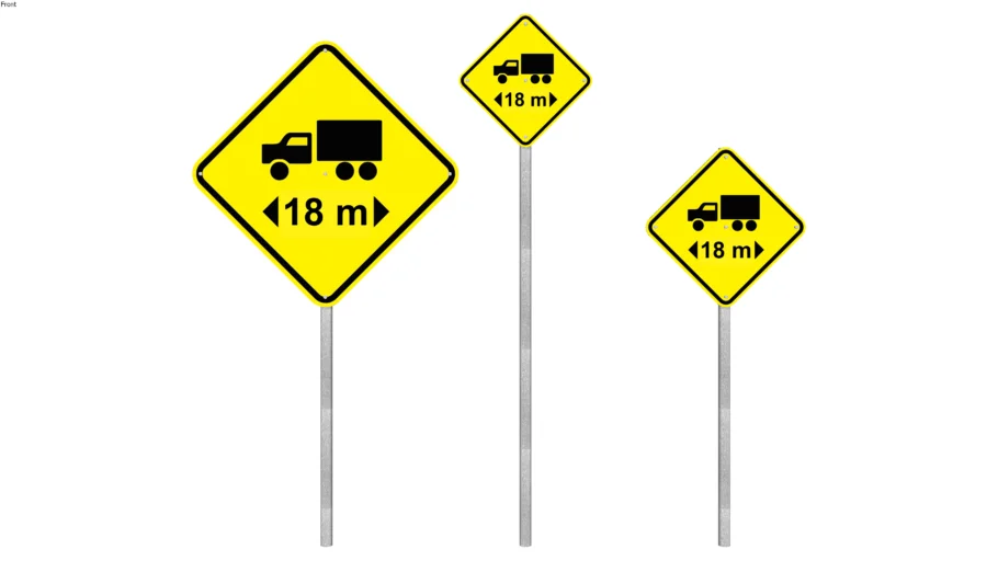 Placa A-48 / 18m / Placa de Trânsito / Sinalização / Advertência