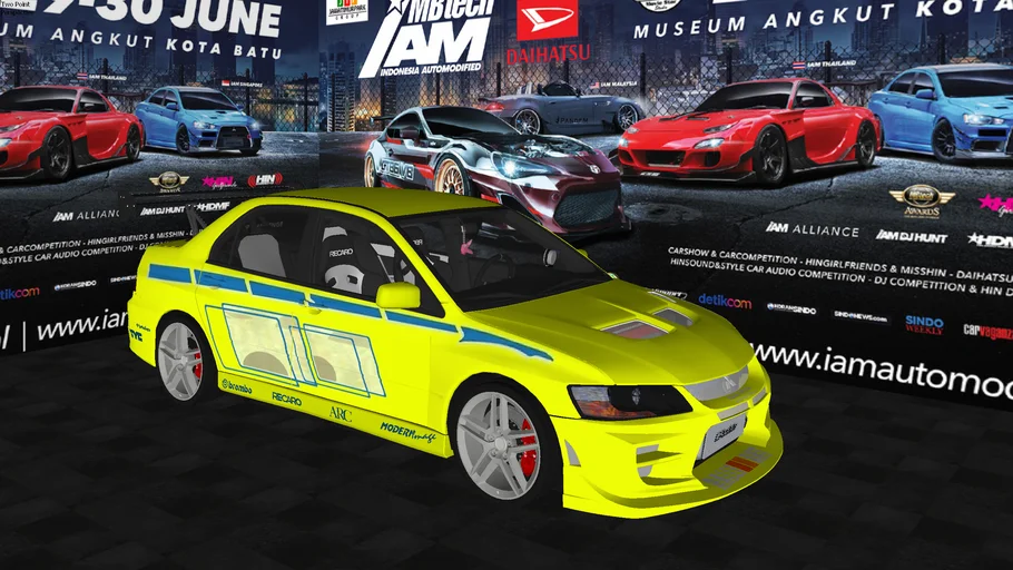 Modifikasi Mitsubishi Lancer Evo VII 2002 Livery Fast and Furious 2