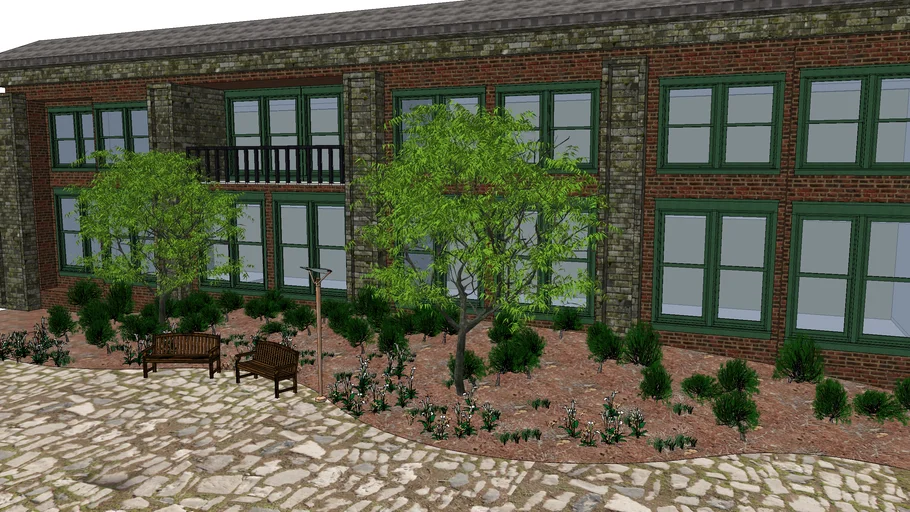 Building and Courtyard 01