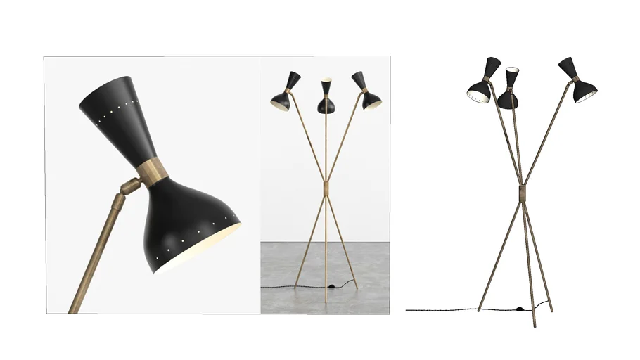 Floor lamp tripod