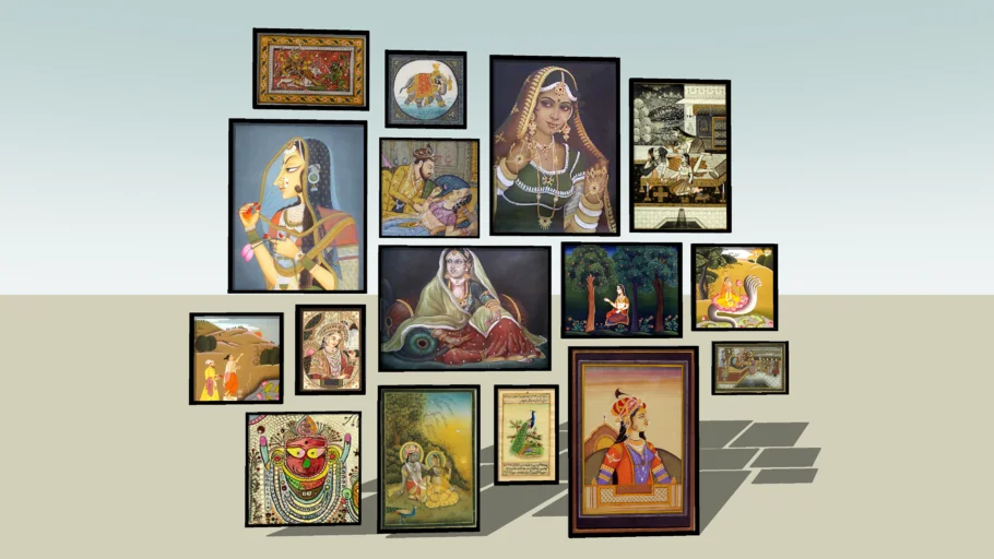Set of Indian paintings