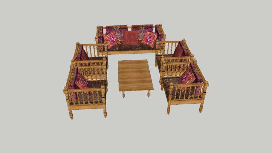 sofa wood - arabic style
