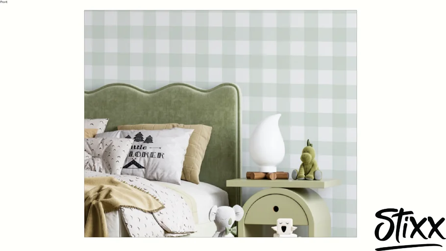 Papel de Parede Adesivo Infantil XADREZ MINT