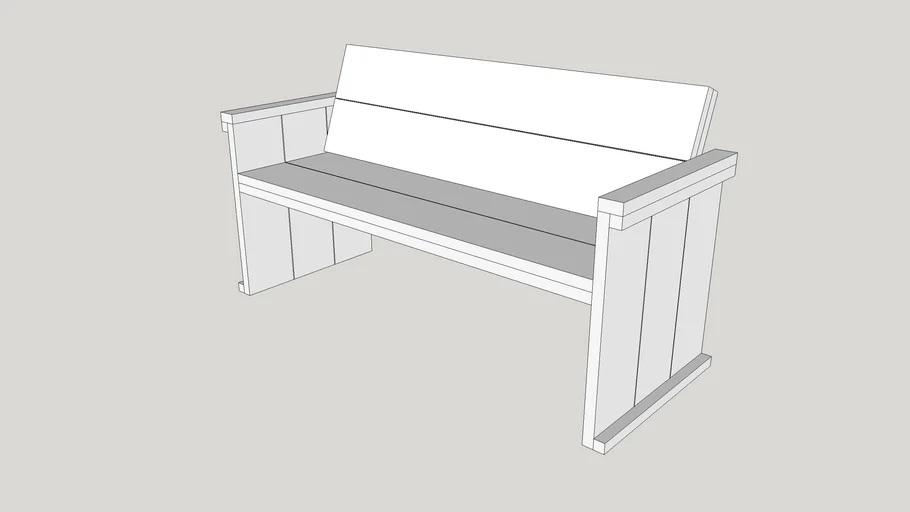 Steigerhout tuinbank bouwtekening