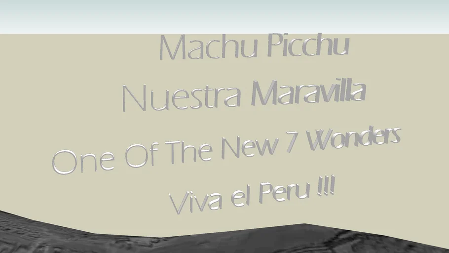 Machu Picchu Maravilla Del Mundo