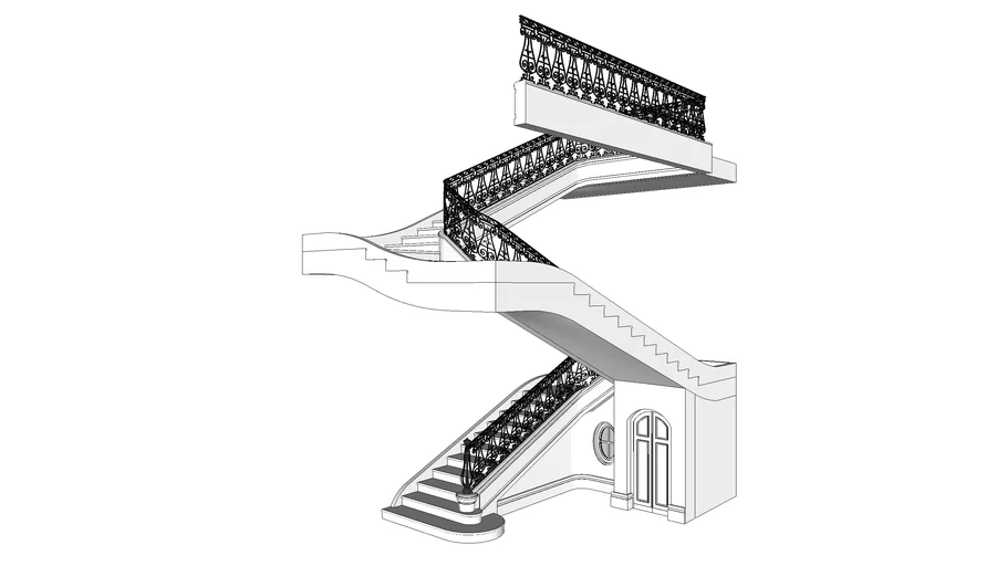 Escalier d'honneur Château d'Issy