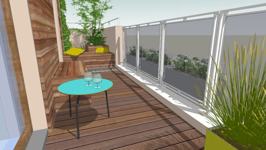 Small garden terrace