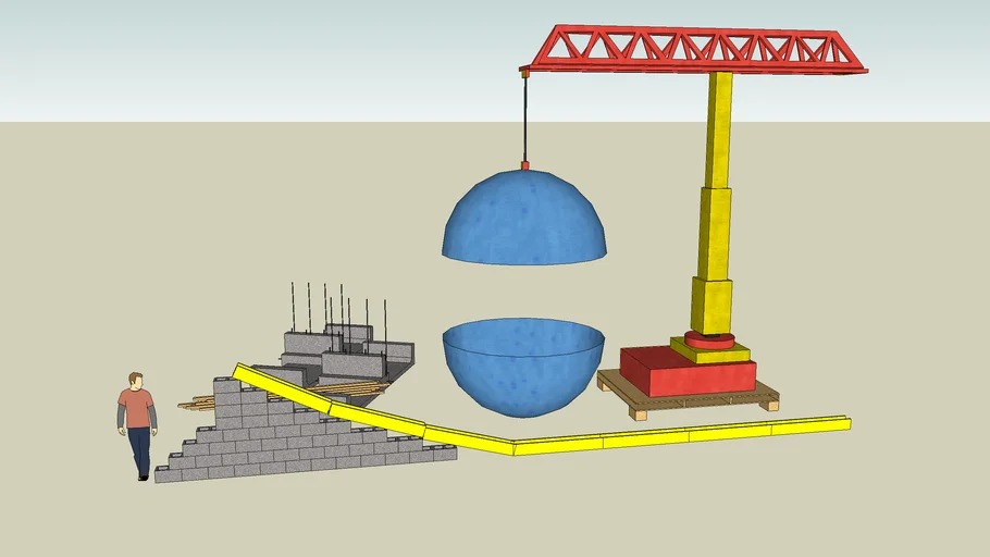 Small Construction Site With Small Crane